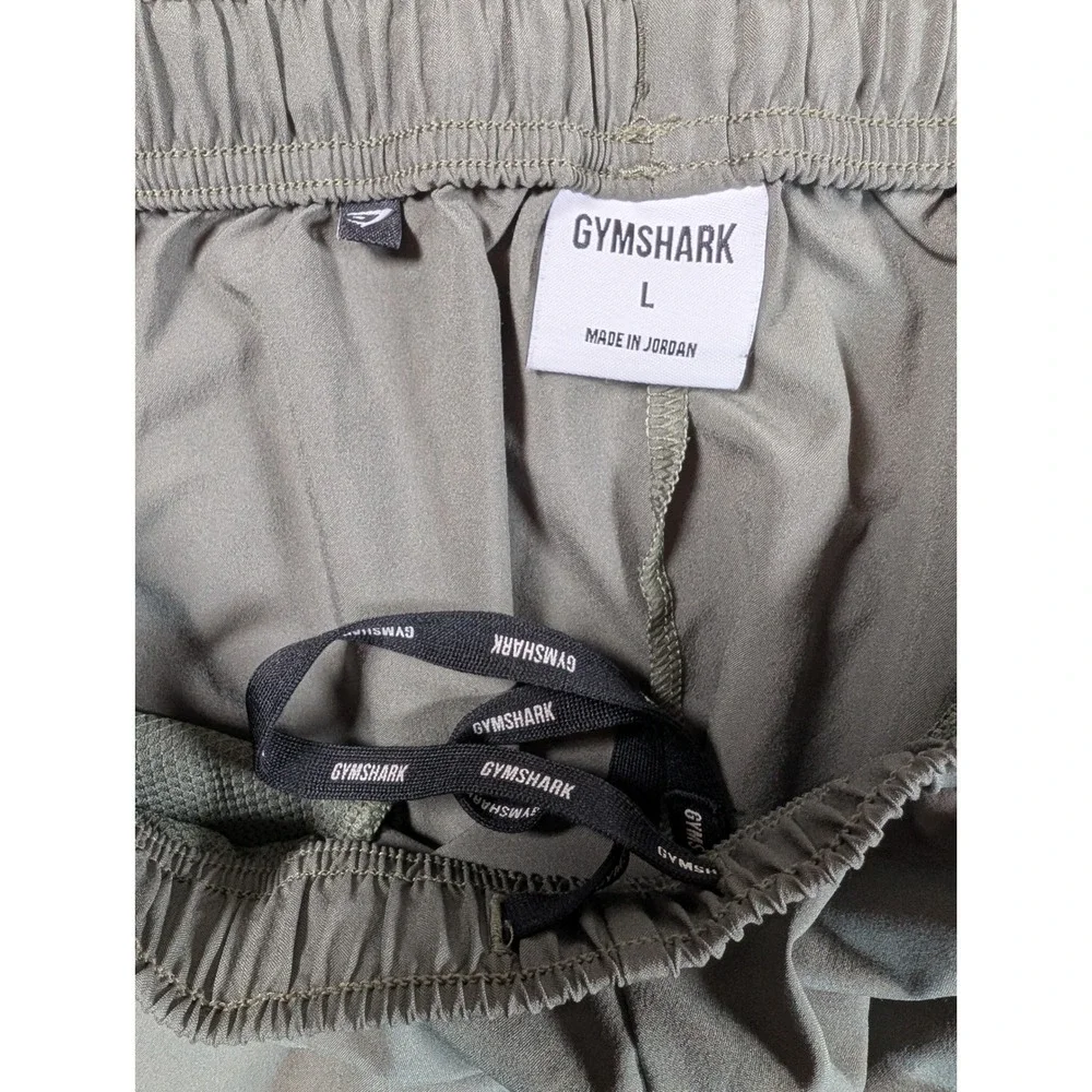Gymshark Arrival Shorts Mens Large Olive Green Athletic Gym Training A2A1M - Picture 2 of 8